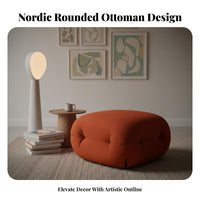 CumulusShaped Pouf inviting Seating Upholstered Floor Seat Comfortable for Homeowners