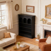 1:12 Scale Bookshelf Detailed Miniature Shelf Realistic Arched Bookcase for Collectors, Hobbyists