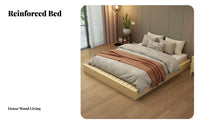 Slatted Floor Frame Japanese and design foundation Bed low-height Mattress Foundation for Minimalists, Apartment Dwellers, woven mat Room, Small Apartments