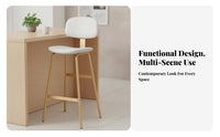 Upholstered Highspine Stool rustic design Bar Chair with spinerest Sturdy Frame for Homeowners, Kitchen