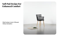 Upholstered Seat Restaurant Chair Comfortable Padding Upholstered Dining Chair Slatted Rear Armchair Long-Lasting Construction