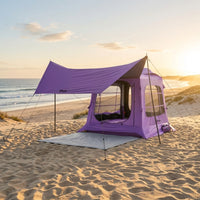 Integrated Outdoor Air Tent Bed Spacious Inflatable Tent with Awning Portable Breathable for Campers, Camping