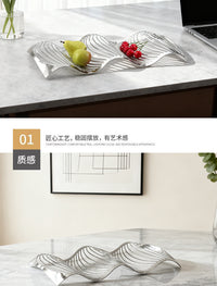 Modern Luxury Hollow Metal Fruit Tray