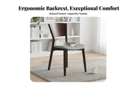 Nordic design Upholstered Wooden Side Chair sturdy Wood Frame Kitchen Seating Minimalist Design Household Furniture Padded Seat for Homeowners, Interior Designers, Office Managers, Dining Room