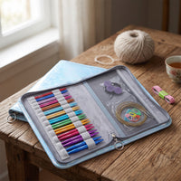 Flexible Interchangeable Knitting Needle Set Portable Interchangeable Circular Knitting Compact Craft Supplies Lightweight for Knitters, Crafters