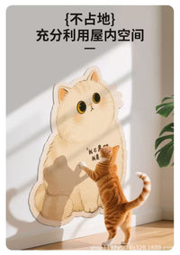 爆款卡通5D猫抓墙贴猫抓板耐磨不掉屑立式墙贴自粘攀爬垫工厂现货