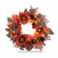 Wreath with Sunflowers Layered Sunflower Wreath Dense for Thanksgiving, Entryway