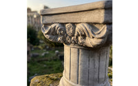 Roman Column Pedestal Weathered Garden Column Stand Classical Pillar Stand for Gardens, Photo Backdrops