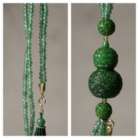 Pendant Necklace with Tassel Multi-Strand Layered Beaded Necklace Draped Jewelry for Women, Special Occasions