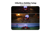 Lighted Halloween Arachnid Decoration | Oversized 2.4m Design, bright Red and Black Legs, Inflatable arachnid, for Lawn