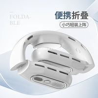 2026新款无叶折叠挂脖风扇懒人静音大容量便携数显户外小风扇跨境