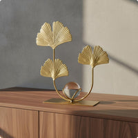 Desk Decor Elegant Luxury Desk Sculpture Modern Leaf Design Sculpture for Living Room