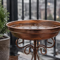 Freestanding Bird Bath Round Basin Freestanding Bird Feeder Weatherproof