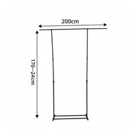 Easy to Decorate Wedding Arch Stand Stable Base Black Iron Display Rack Heavy Duty Photo Backdrop Stand Anti-Rust for Party Decorators, Engagement, Living Room