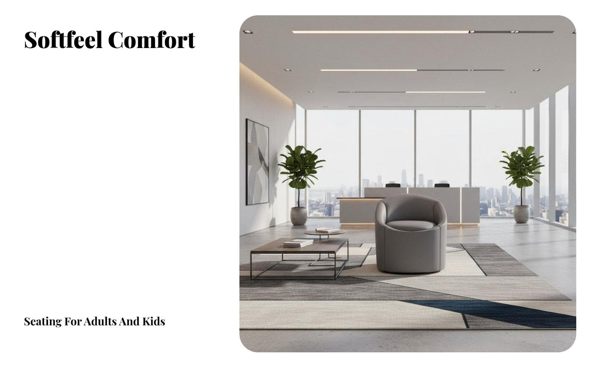 Creative Shape Curved Seating unit adaptable configuration L-Shaped Lobby Couch Modern stylistic sectional Sofa dense foam Foam Cushions for Office personnel, Interior Designers, Business Owners, Reception Area, Waiting Room, Lounge, Breakroom