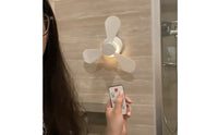 Compact Wall-Mounted Fan with Light spaceSaving Wall Fan with Light Memory Function Natural Breeze Mode for Bathroom