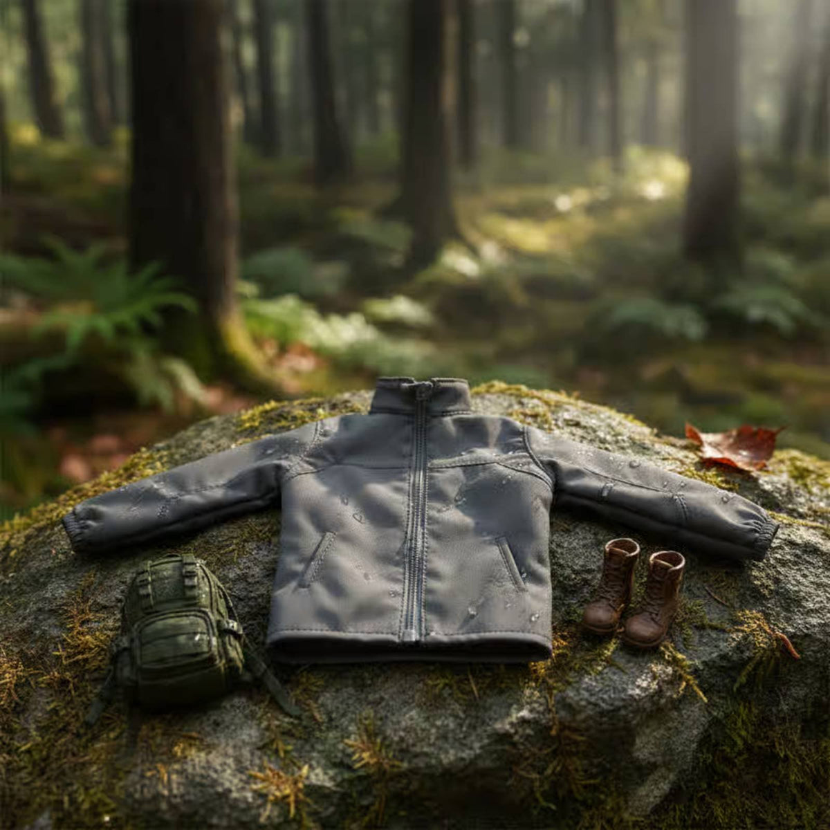 1/6 Scale Jacket With Fastener Male Fighter Figure Outerwear Action Figure Coat Stylish Design Collectible Accessory
