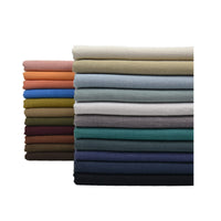 Washed Linen Blend Fabric for Summer Apparel - Wrinkled Cotton Linen Sand-Washed Material