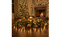 Matte Gold Christmas Ball Ornament Satin Christmas Ornament Minimalist Bauble Odorless for Mantel, Storefront