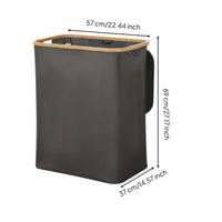 Foldable Laundry Hamper Space-Saving Basket Structured for Bedroom, Dorm Room