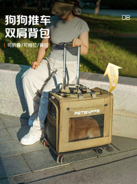 PETSNIFFS 宠物推车狗狗外出包拉杆箱行李箱背包柯基柴犬缅因狗包