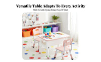Multi-Functional Kids Table and Chair Set Child-Friendly Design Toddler Play Table Set Easy to Clean Toddler Study Desk with Storage Food-Grade Material for Toddlers, Preschoolers, Parents, Playroom, Daycare, Nursery, Classroom