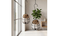 Hanging Bird Nesting Ball with Hook Drum-Shaped Bird Nesting Ball Outdoor Refillable for Wild Birds, Garden, Yard, Balcony, Patio