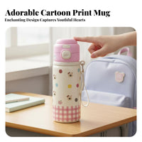316 Stainless Steel Insulated Water Bottle, Student, Portable, Cartoon