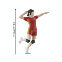 Jumping Volleyball Miniature Hand-Painted Novelty Decor Cute for Model Display