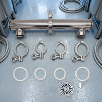 Stainless Steel RIMS Tube with Tri-Clamp Connections Polished RIMS Tube for Homebrewing
