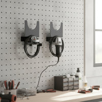 2 Pieces Easy to Install Angle Grinder Wall Mount Space-Saving Angle Grinder Holder Heavy Duty Holder with Cord Hook Rust Resistant for Workshop