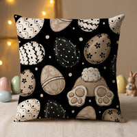 Easter Pillow Cover Soft Decorative Square Throw Pillow Cover for Sofa Bed Holiday Home Decor Throw Pillow Case Protector for Home, Bedroom, Living Room