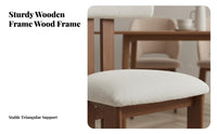 Cane rear Dining Chair sturdy Wood Frame Accent Seating Upholstered Seat Retro Design for Homeowners, Home Office