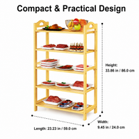 Freestanding Wooden Food Display Rack, Buffet Risers, Restaurant Kitchen Display Unit, Modern Hot Pot Food Stand