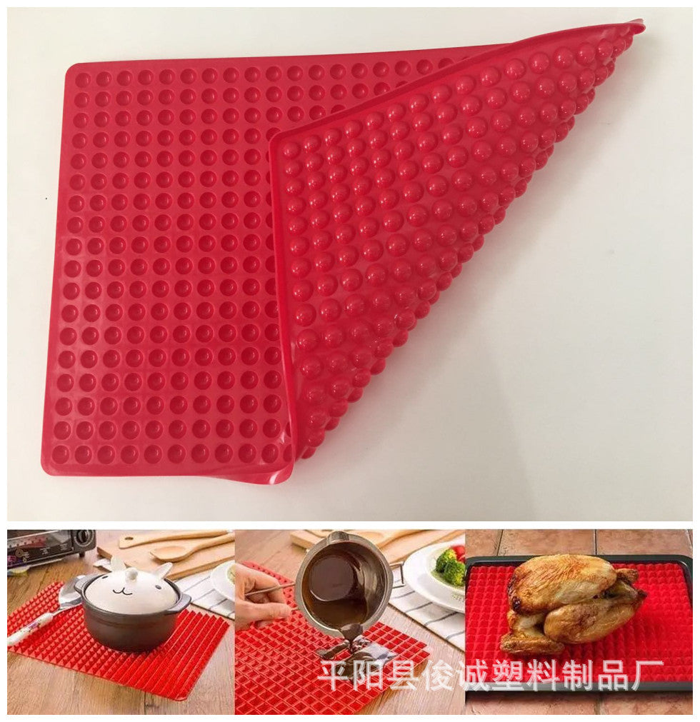 Silicone Food Grade Oil Draining Mat for Microwave, Refrigerator, Oven - Waterproof, Oil-Proof, Heat-Insulating