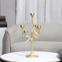 Spiral Candle Holder Nordic Style Metal Candle Stand Matte Candlestick for Entryway, Hotel, Restaurant