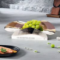 Irregular Stainless Steel Fruit Platter European Design for Dining Room