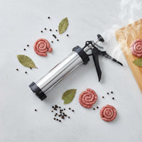 Manual Sausage Stuffer Heavy Duty Kitchen Tool Multiple Stuffing Tubes