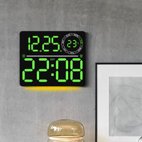 Creative RGB Color Changing LED Digital Wall Clock with Large Display