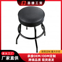 Metal Bar Stool, Swivel, No Armrest, American Style, Black