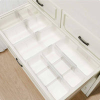 Expandable Drawer Divider Customizable Organization Expandable Drawer Dividers Versatile Adjustable Storage Box for Kitchen, Washroom, Vanity
