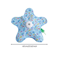 Cat Toy with Play Mat Feathered Feather Teaser Cat Toy Low-Height for Kittens
