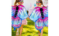 2 Pieces Butterfly Wings with Mask Large for Birthdays, Kids