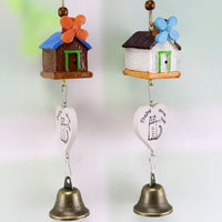 Creative House Resin Wind Chime Craft Ornament Japanese Style Four-Leaf Clover House Festival Gift
