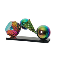 Geometric Sculpture Abstract Decorative Sculpture Mirror Finish for Living Room