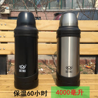 Guancheng 304 Stainless Steel Insulated Portable Flask with Strap, Dry Ice Bucket, 4 Liter
