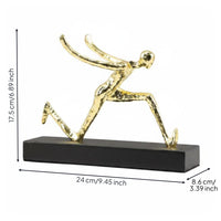 Gold Figure Vino Rack Luxury Style Abstract Vino Display Stand Home Decor for Hotel, Bar, Restaurant