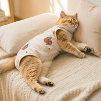 Post-Operative Clothing and Cat Recovery Suit, Printed Post Surgery Cat Clothes, Spay Surgery Suit Cat for Anti-Licking Protection