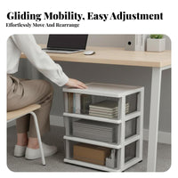 Mobile Under-Desk Shelf Space-Saving Storage Rack Multi-Purpose for Study Room