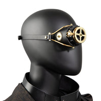 Steampunk Industrial Retro Goggles with Purple Lenses and Metal Frame